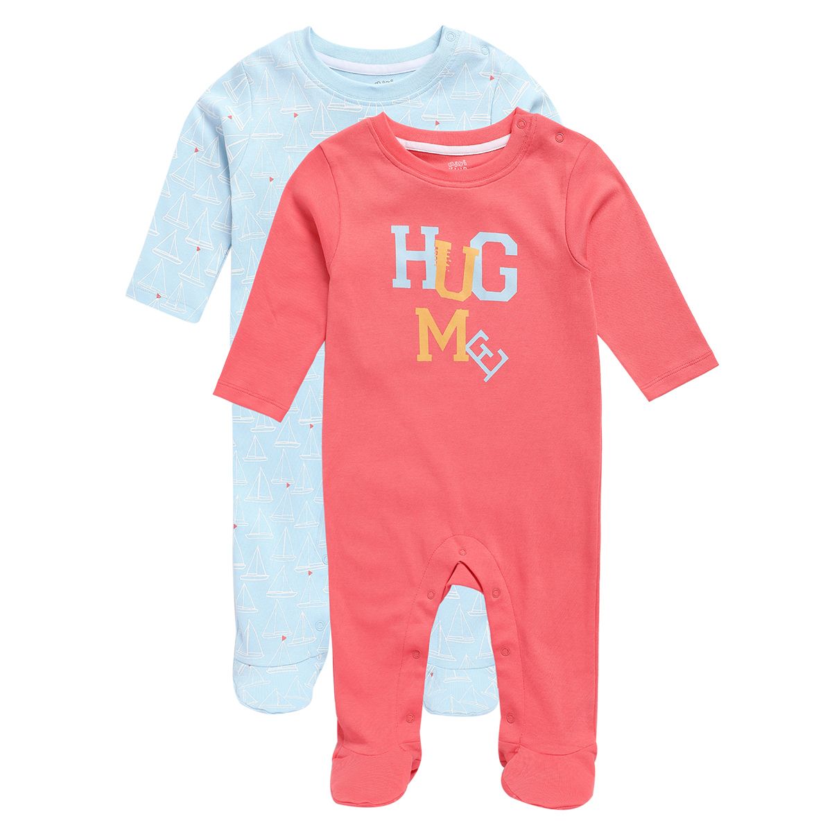 Boys Multicolor Pack Of 2 Sleep Suit