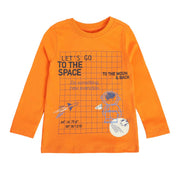 Boys Orange Pack Of 1 T-Shirt