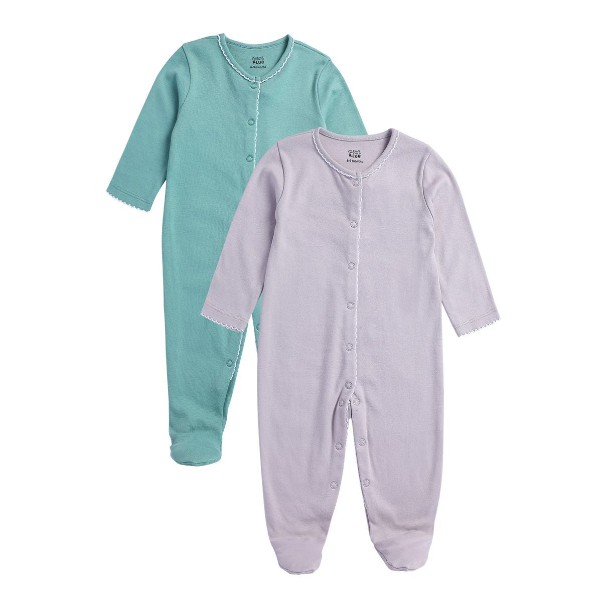 Girls Multicolor Pack Of 2 Sleep Suit