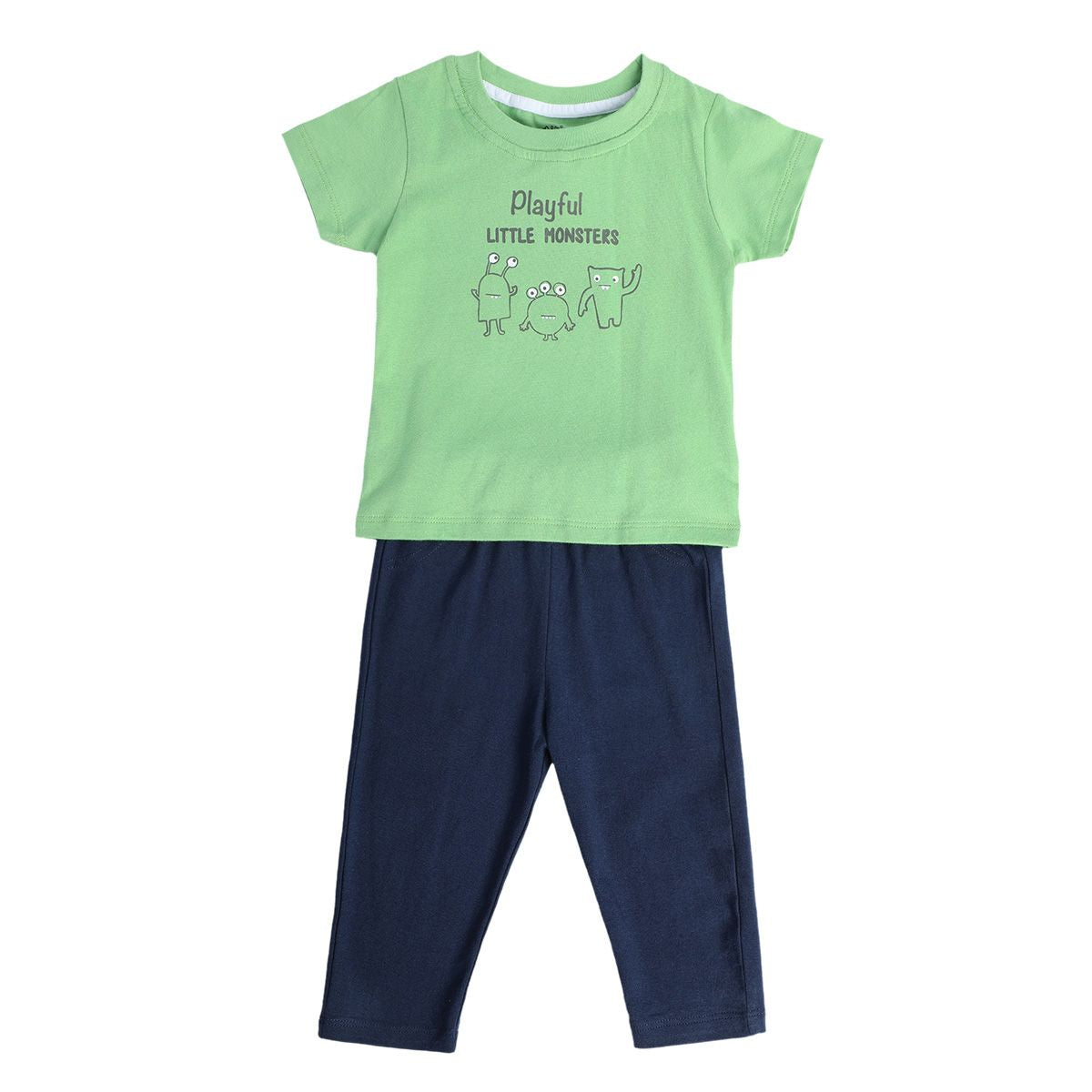 Boys Multicolor Pack Of 2 Top And Bottom