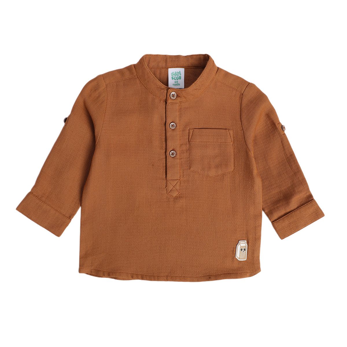Boys Brown Pack Of 1 Shirt