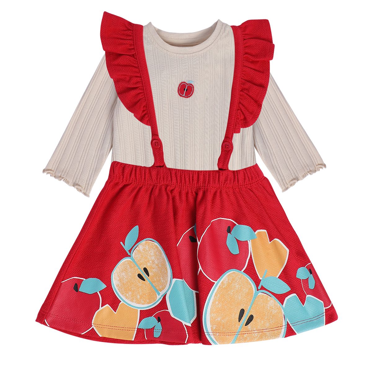 Girls Multicolor Pack Of 2 Pinny Set