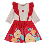 Girls Multicolor Pack Of 2 Pinny Set