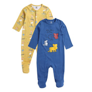 Boys Multicolor Pack Of 2 Sleep Suit