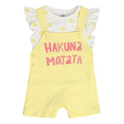Girls Multicolor Pack Of 2 Dungaree Set