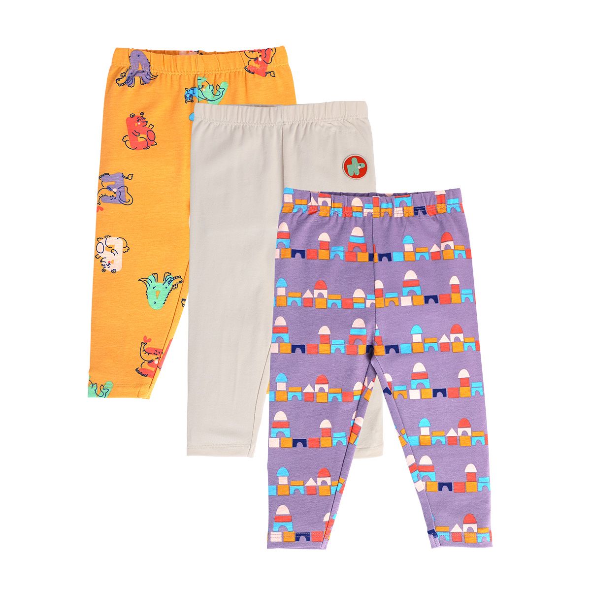 Girls Multicolor Pack Of 3 Legging