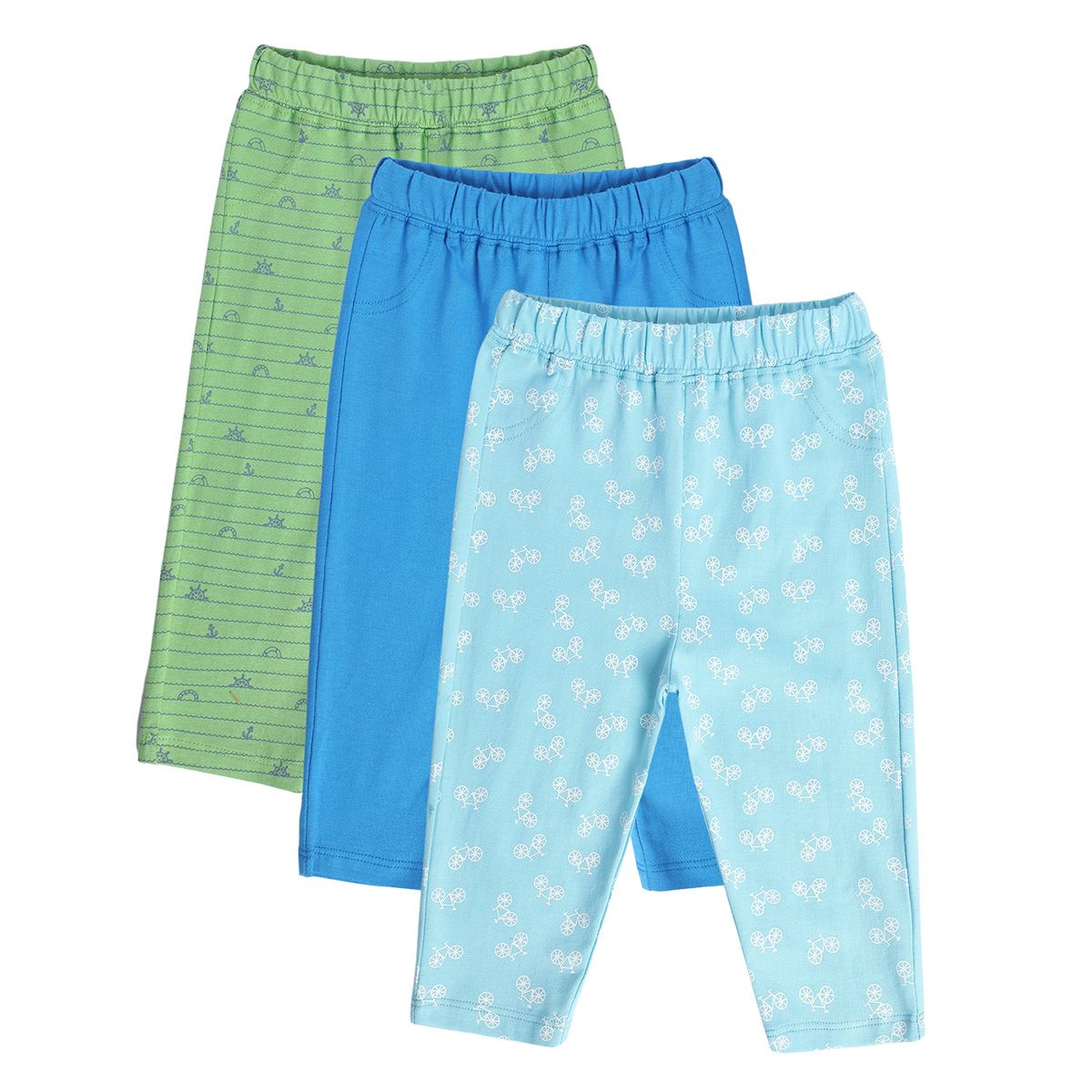 Boys Multicolor Pack Of 3 Knit Bottom