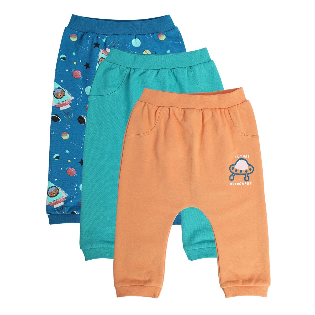 Boys Multicolor Pack Of 3 Knit Bottom