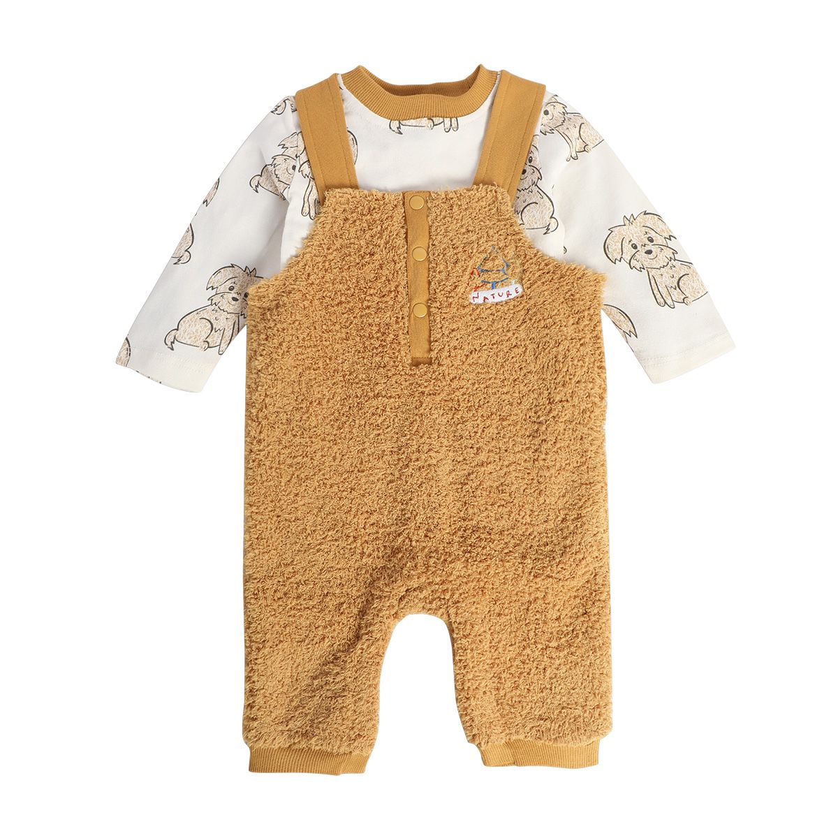 Boys Multicolor Pack Of 2 Dungaree Set