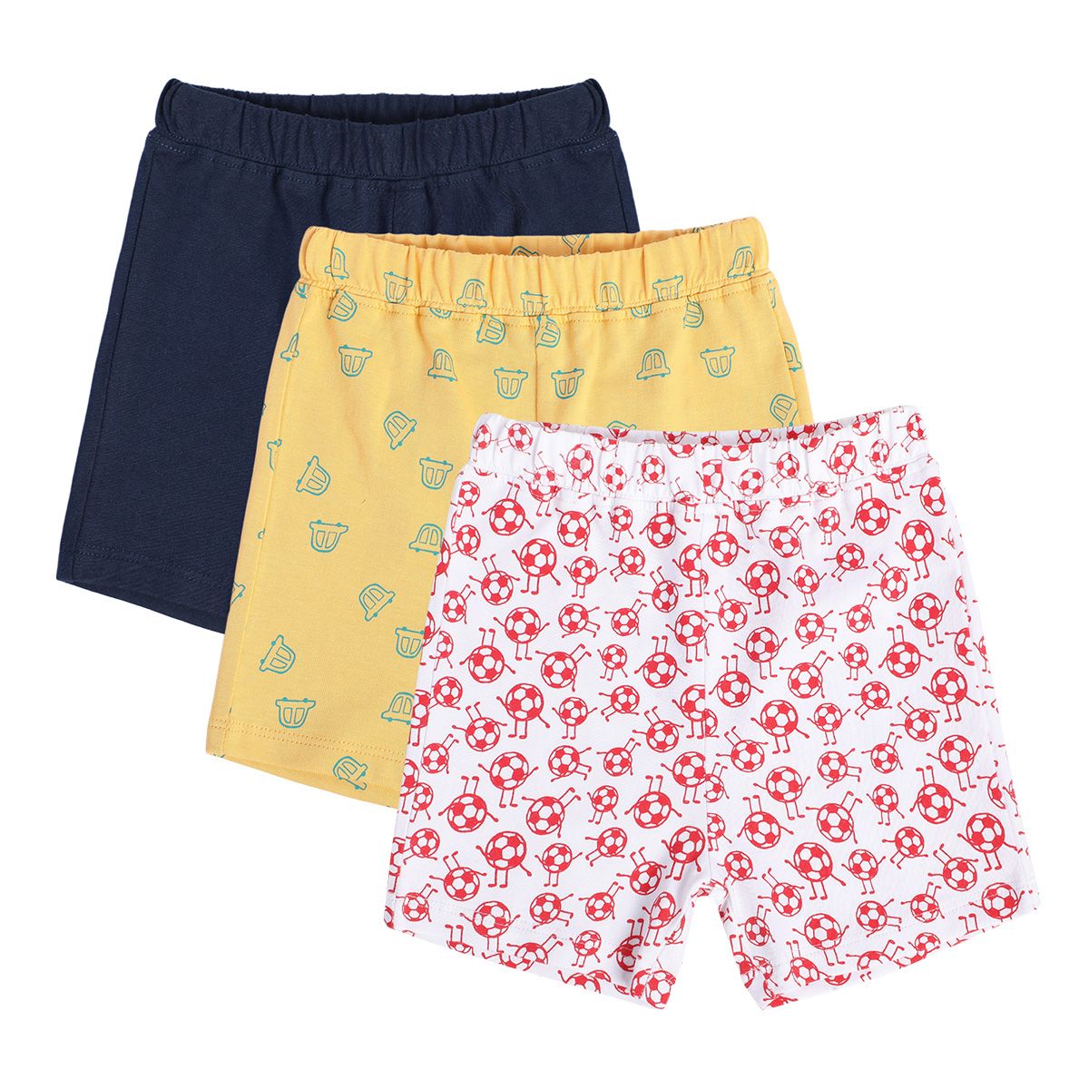 Boys Multicolor Pack Of 3 Shorts