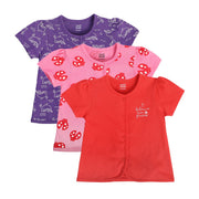 Girls Multicolor Pack Of 3 Front Open Vest