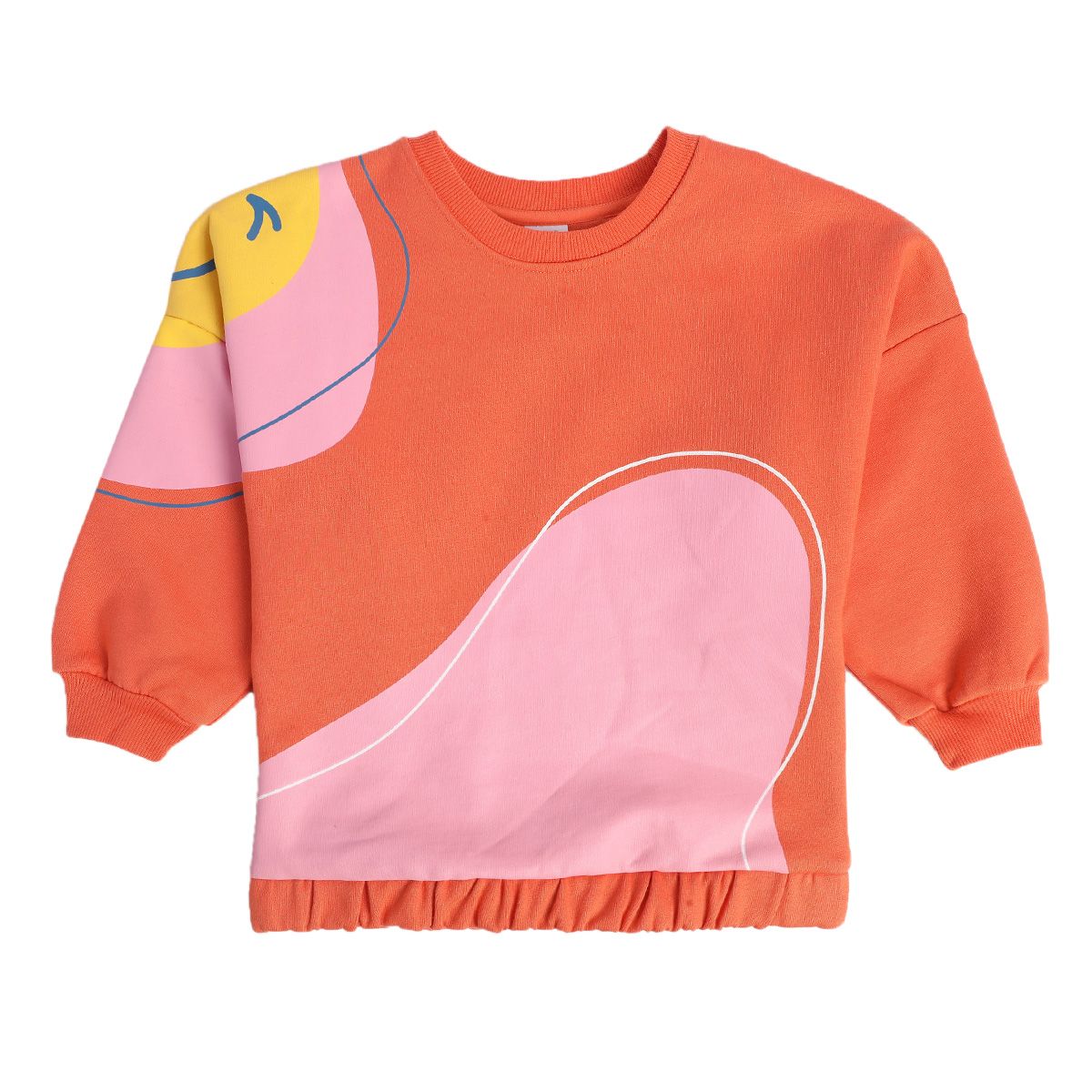 Girls Orange Sweat Shirt