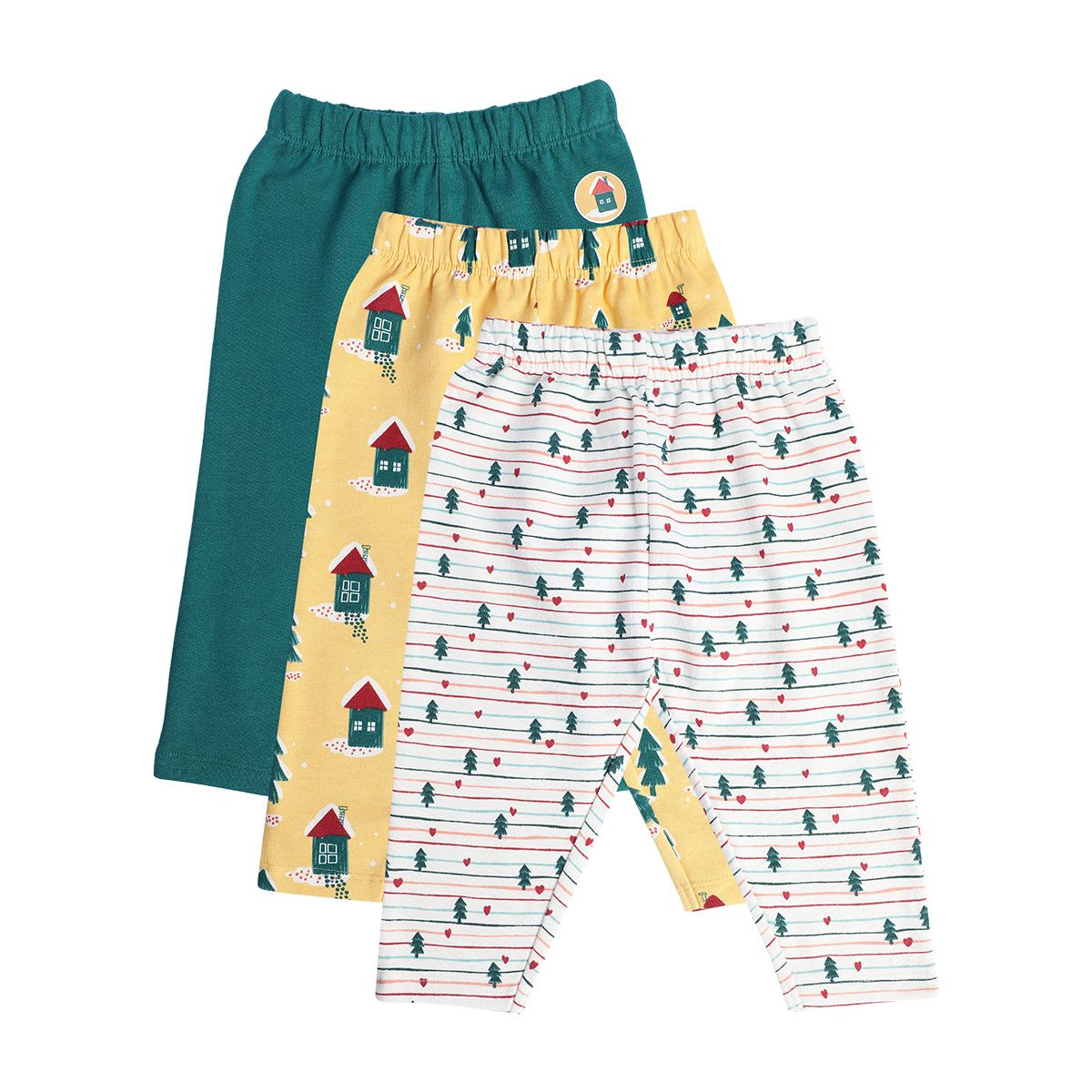 Girls Multicolor Pack Of 3 Legging