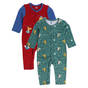 Boys Multicolor Pack Of 2 Romper