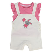 Girls Multicolor Pack Of 2 Dungaree Set