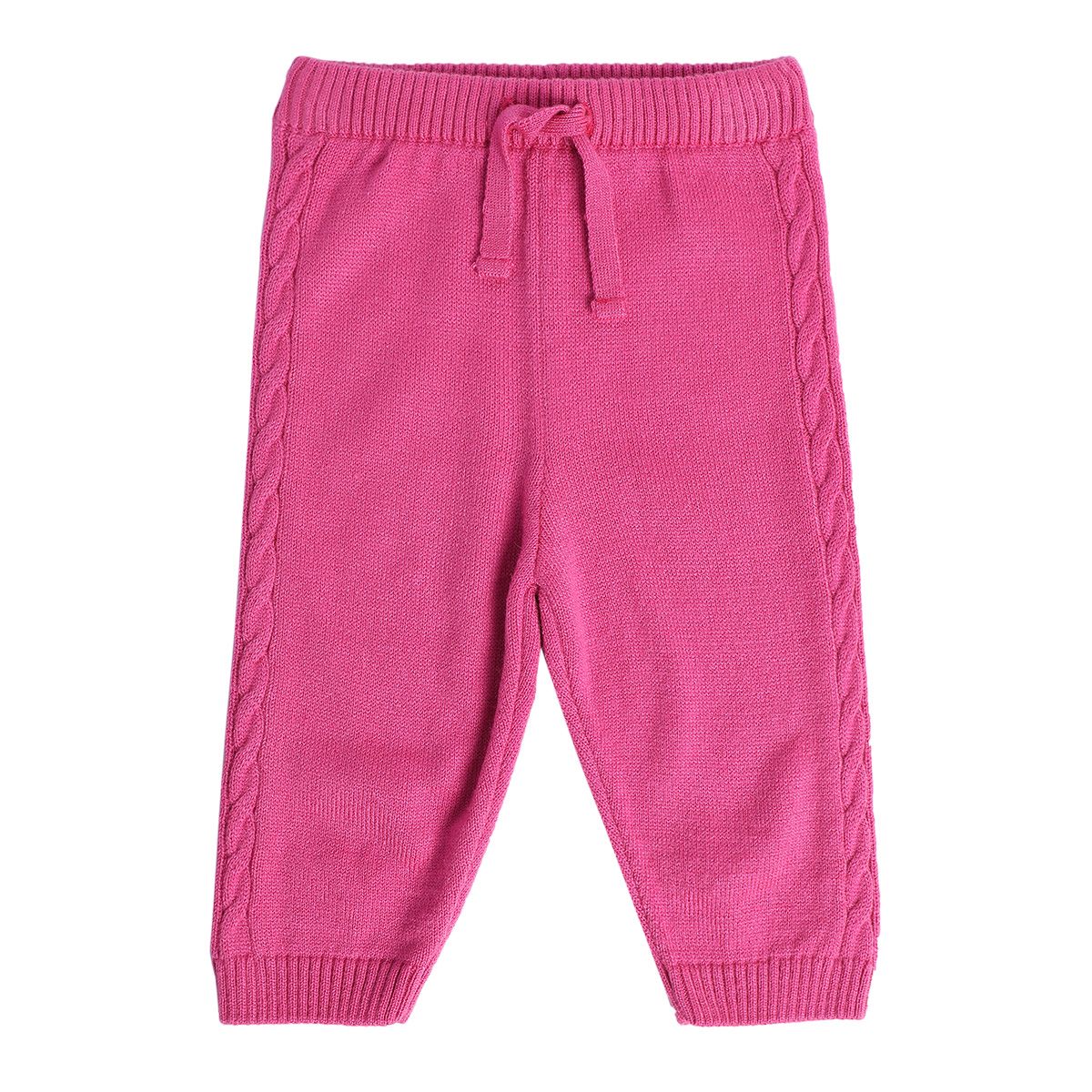 Girls Pink Pack Of 1 Knit Bottom