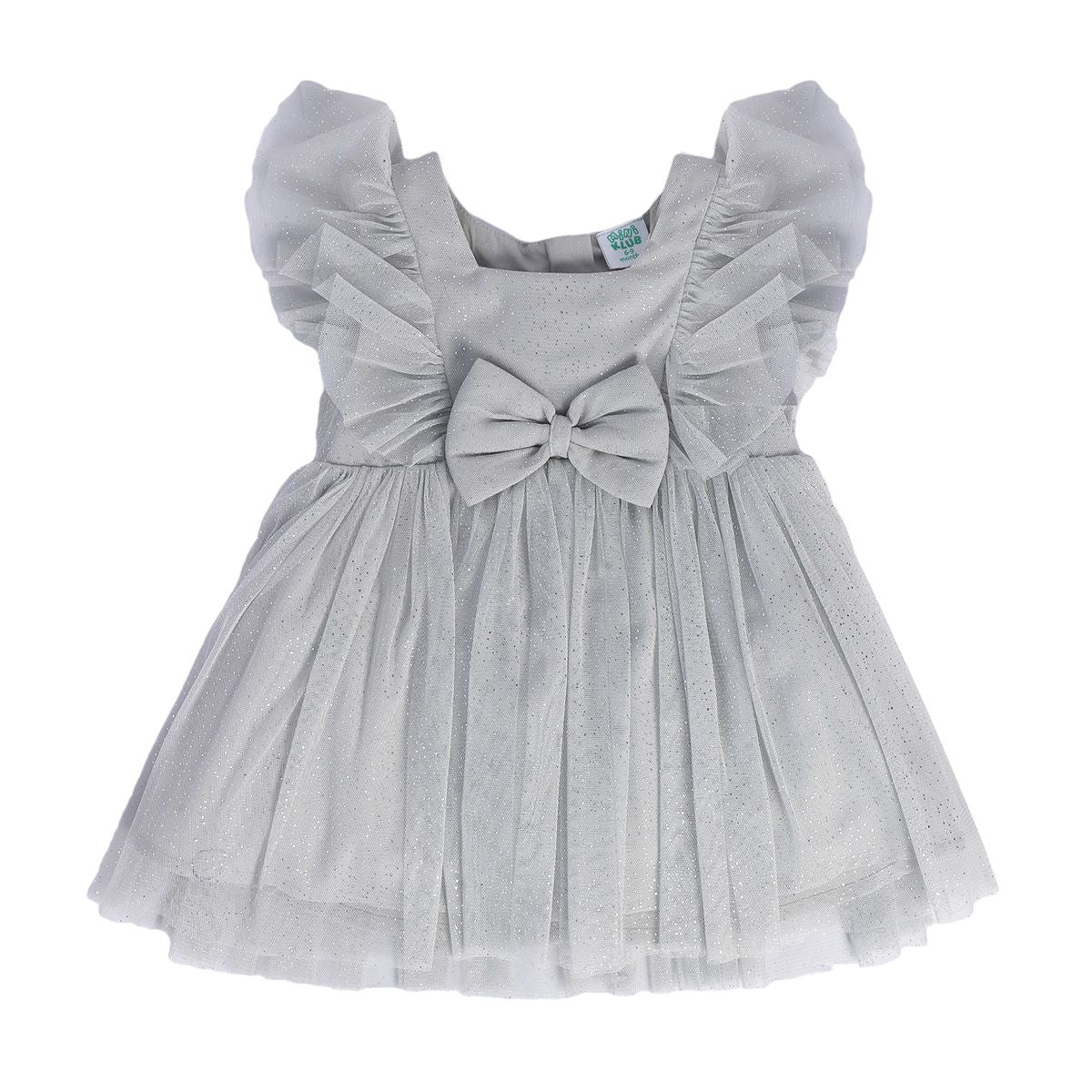 Girls Grey Pack Of 1 Dress