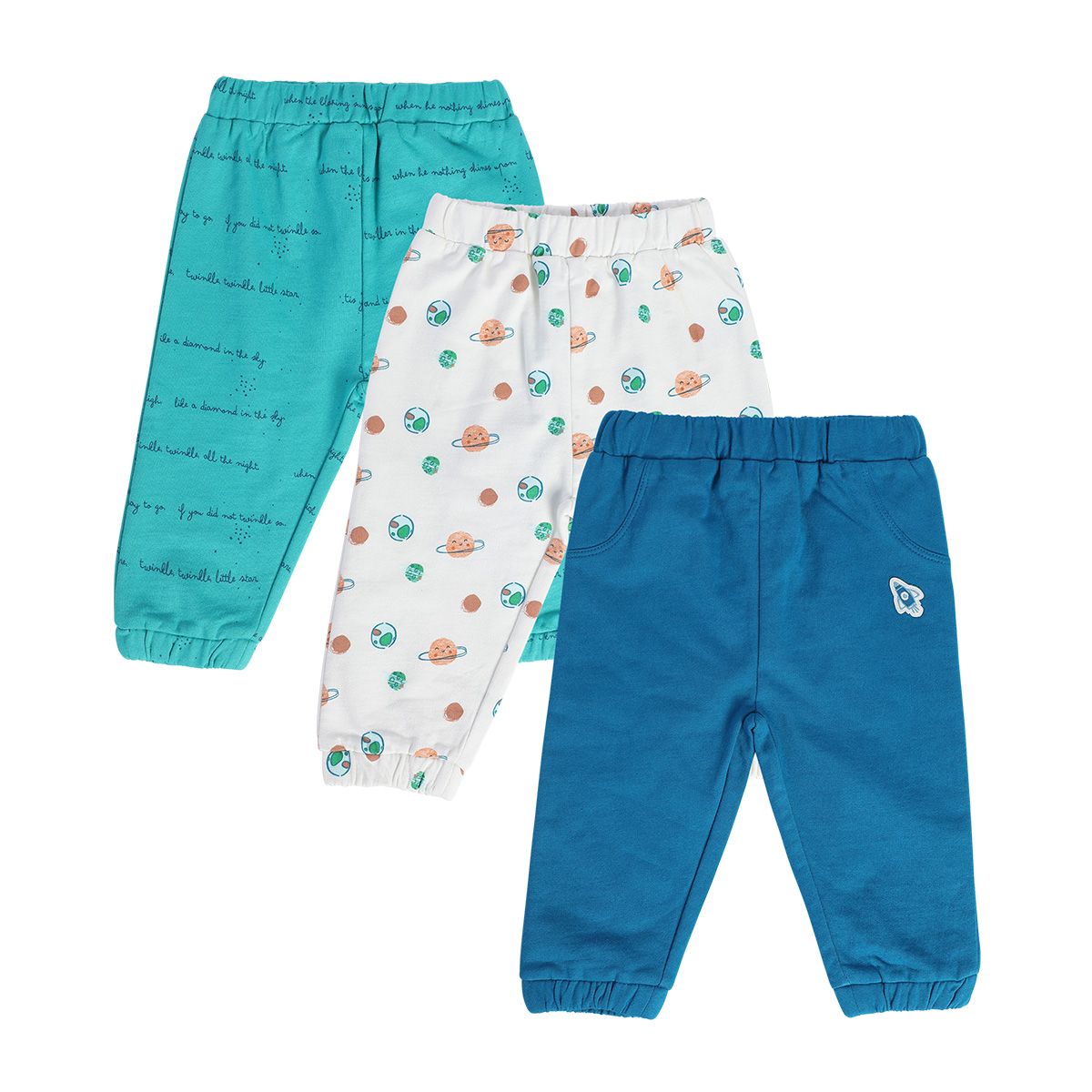 Boys Multicolor Pack Of 3 Knit Bottom