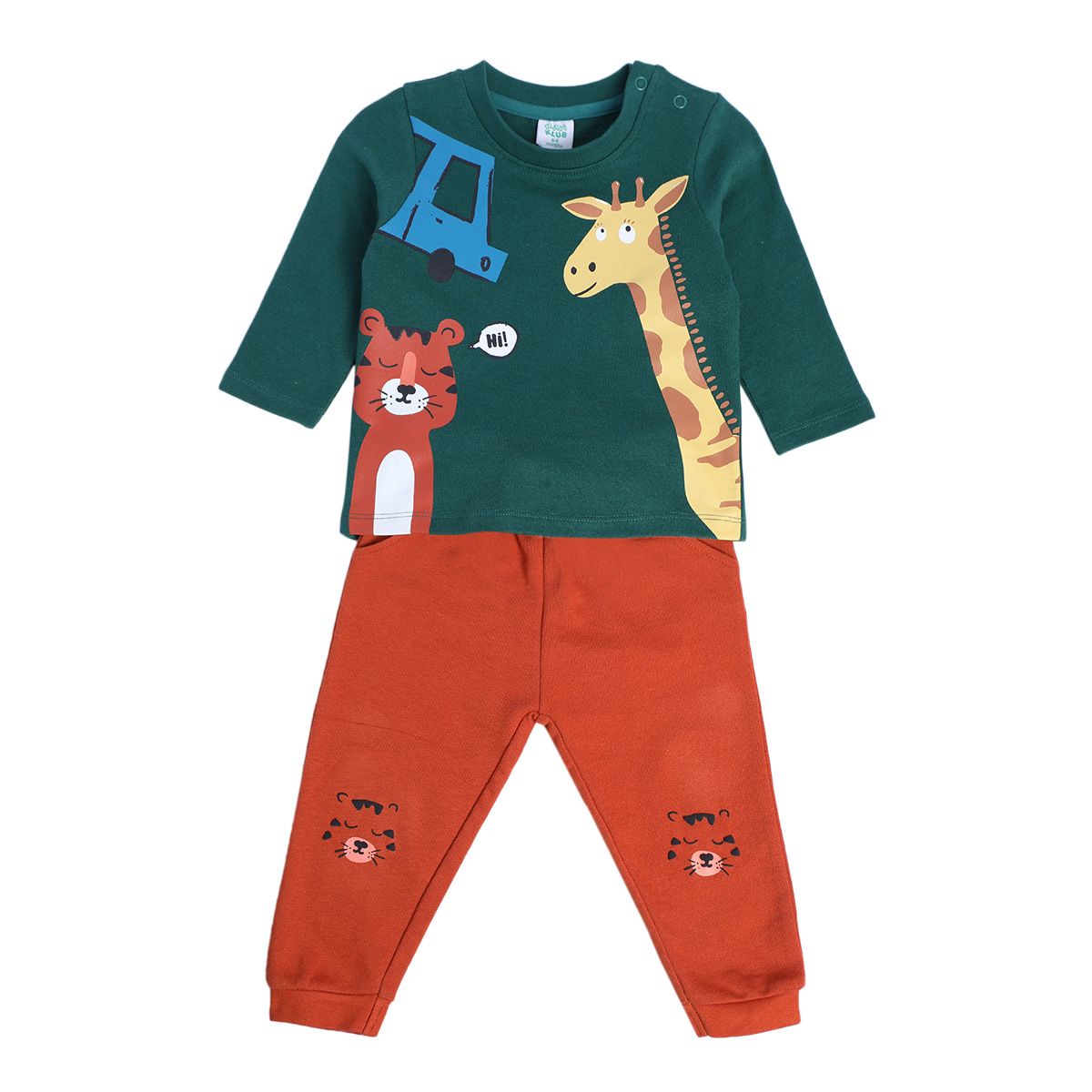 Boys Green T-Shirt And Bottom