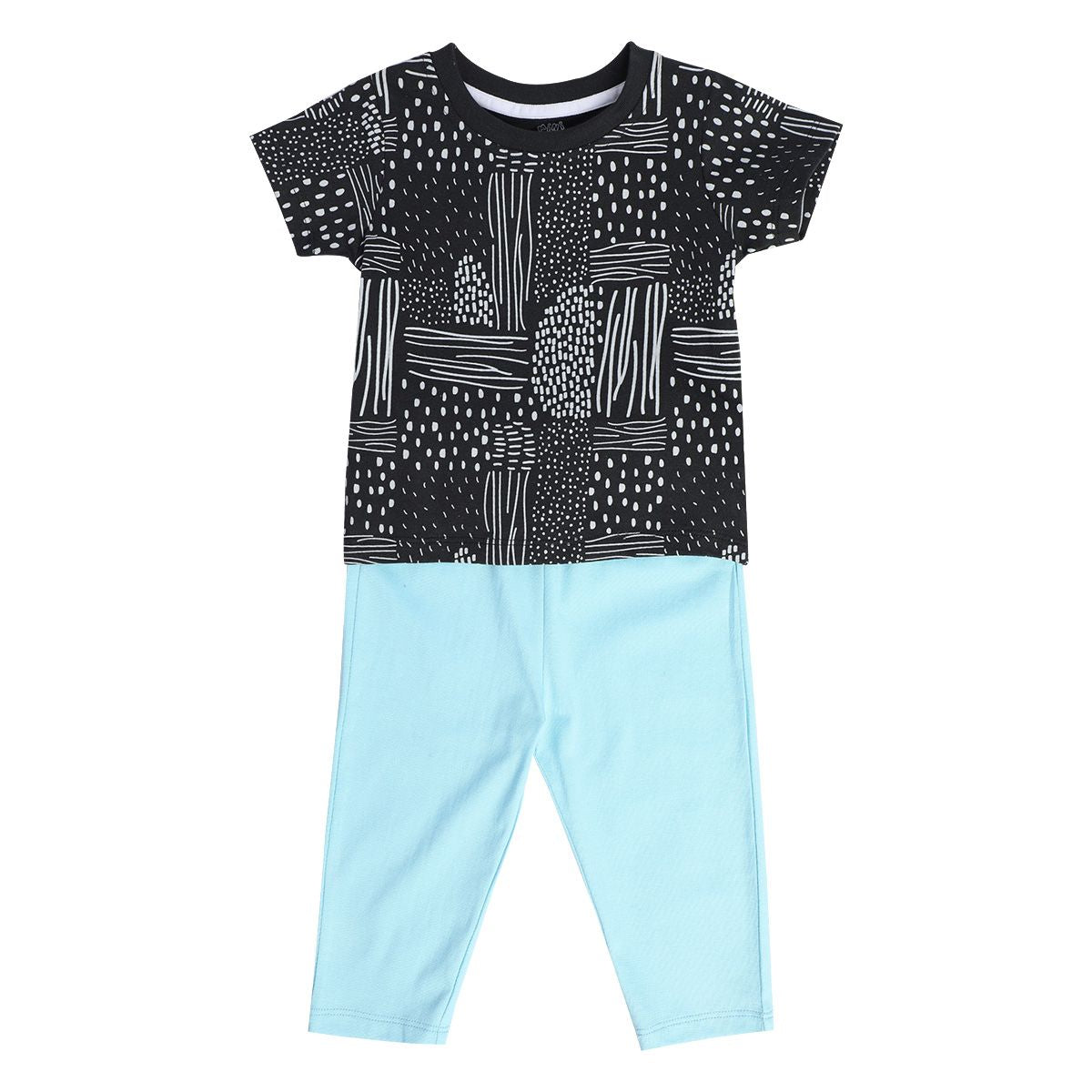 Boys Blue And Grey Pack Of 2 Top And Bottom