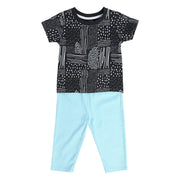 Boys Blue And Grey Pack Of 2 Top And Bottom