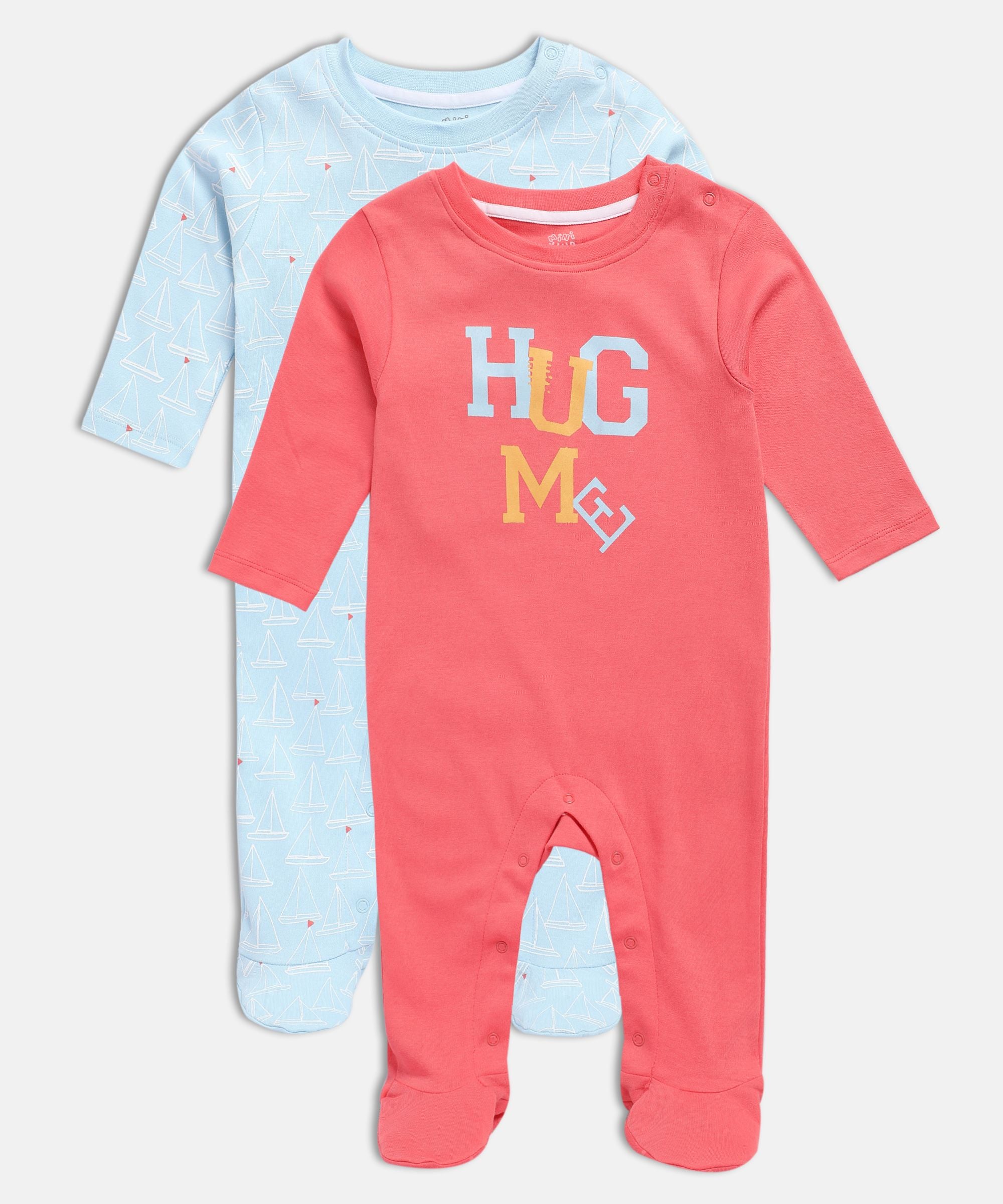 Boys Multicolor Pack Of 2 Sleep Suit