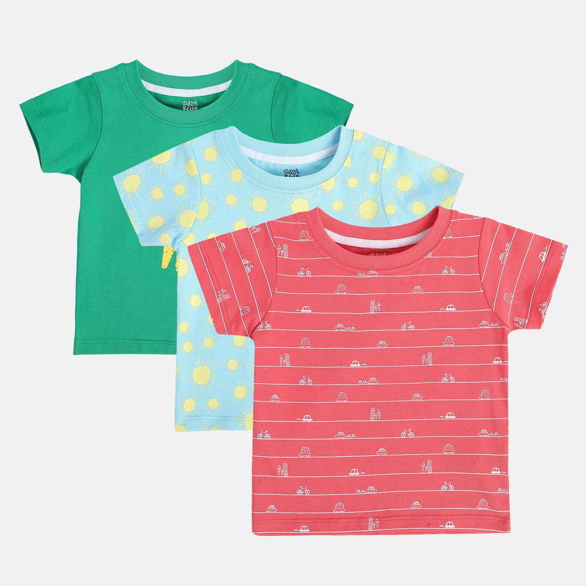 Boys Multicolor Pack Of 3 T-Shirt