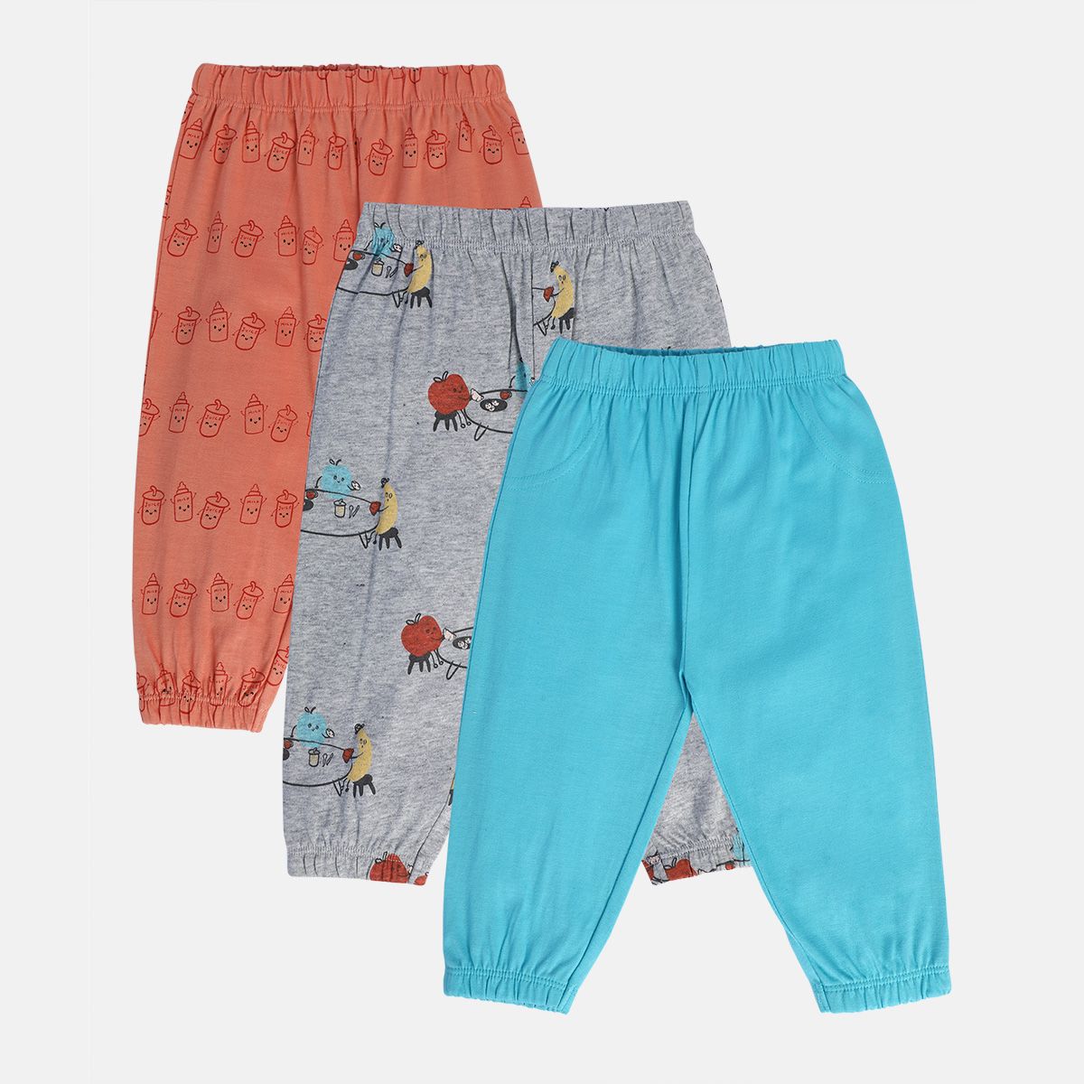 Boys Multicolor Pack Of 3 Knit Bottom