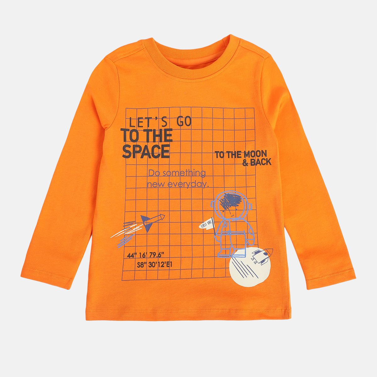Boys Orange Pack Of 1 T-Shirt