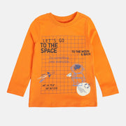 Boys Orange Pack Of 1 T-Shirt