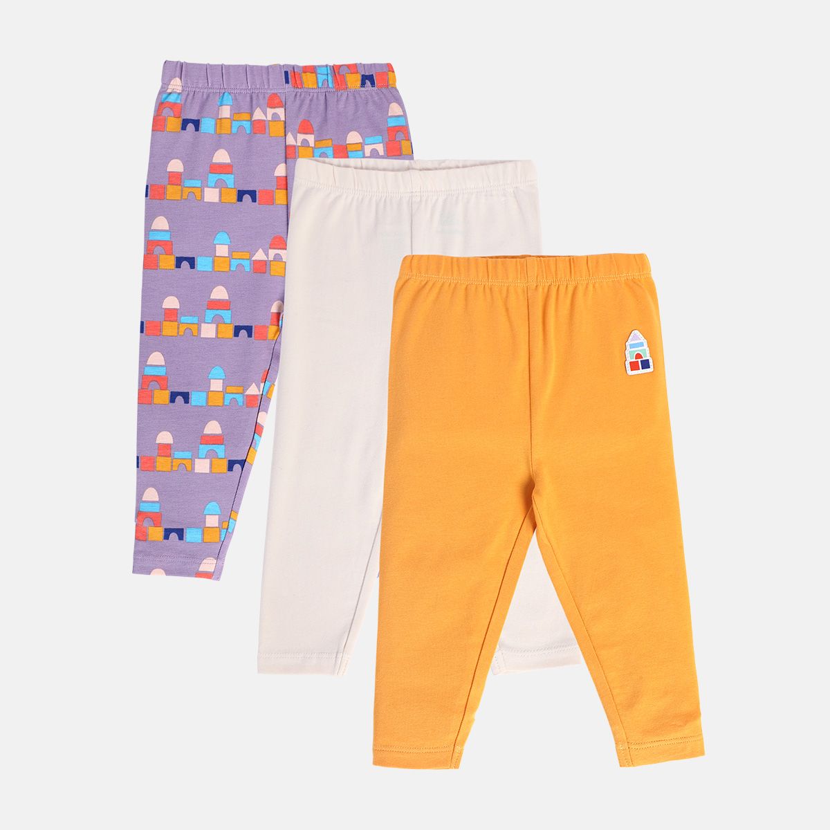 Girls Multicolor Pack Of 3 Legging