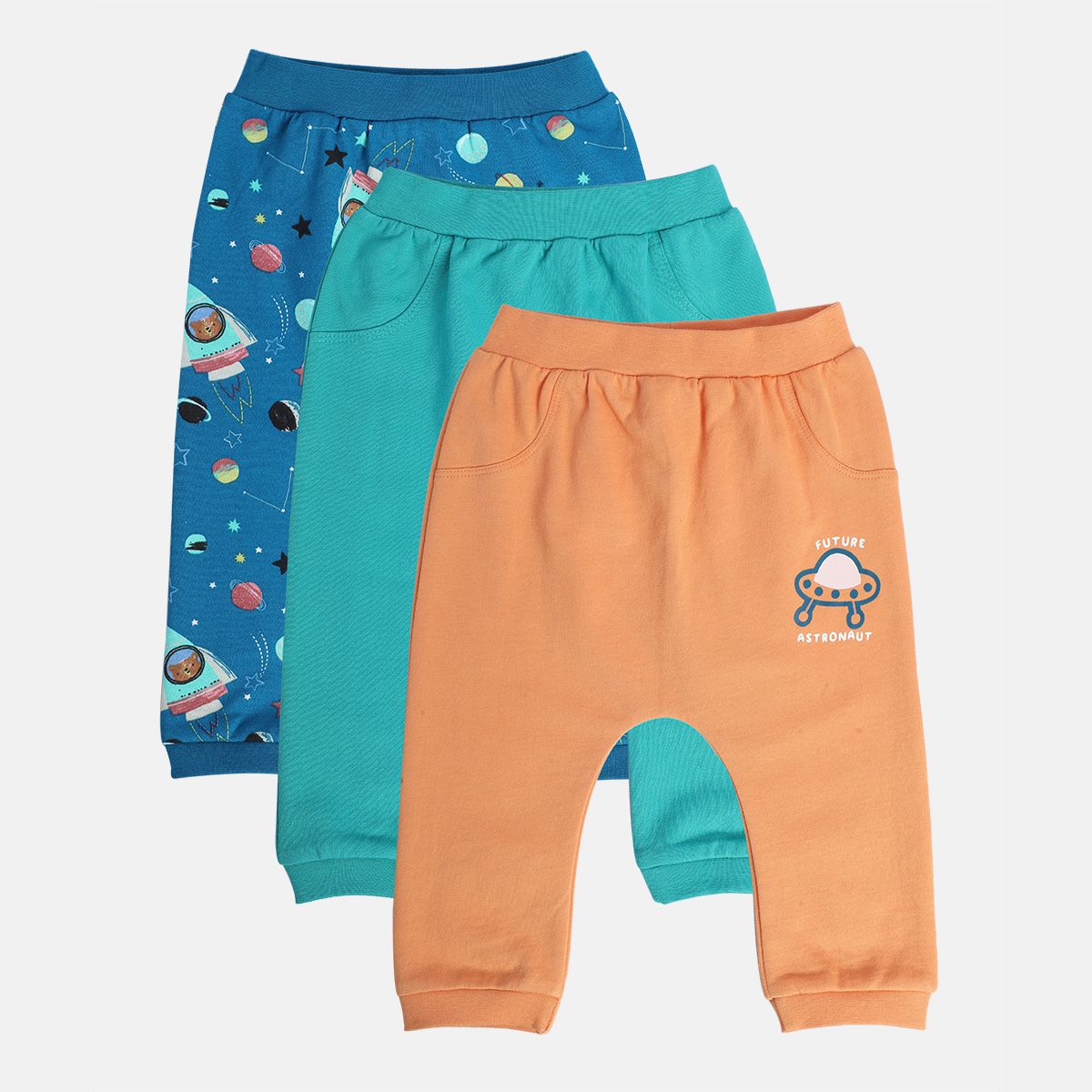 Boys Multicolor Pack Of 3 Knit Bottom