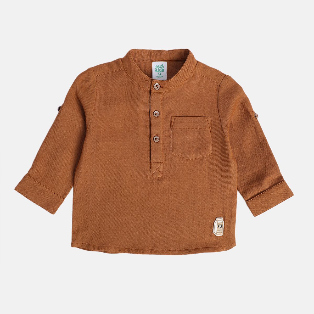 Boys Brown Pack Of 1 Shirt