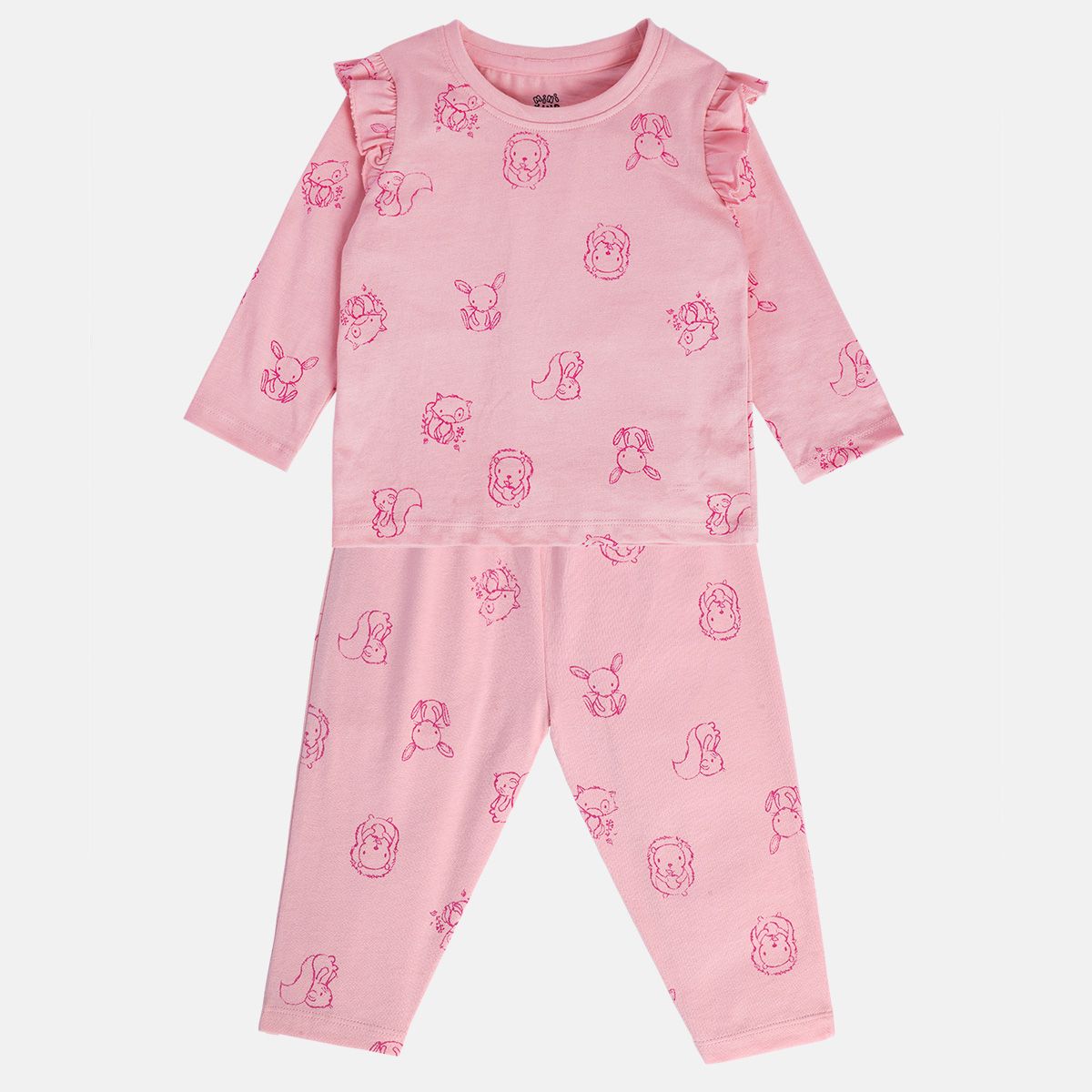 Girls Pink Pack Of 2 Top And Bottom