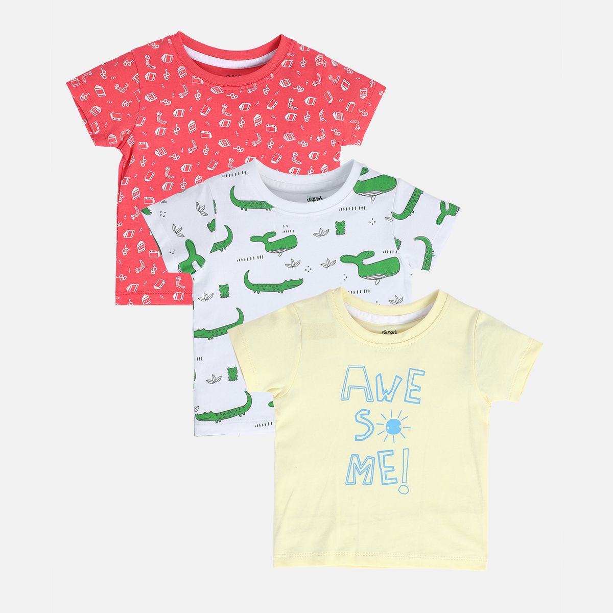 Boys Multicolor Pack Of 3 T-Shirt
