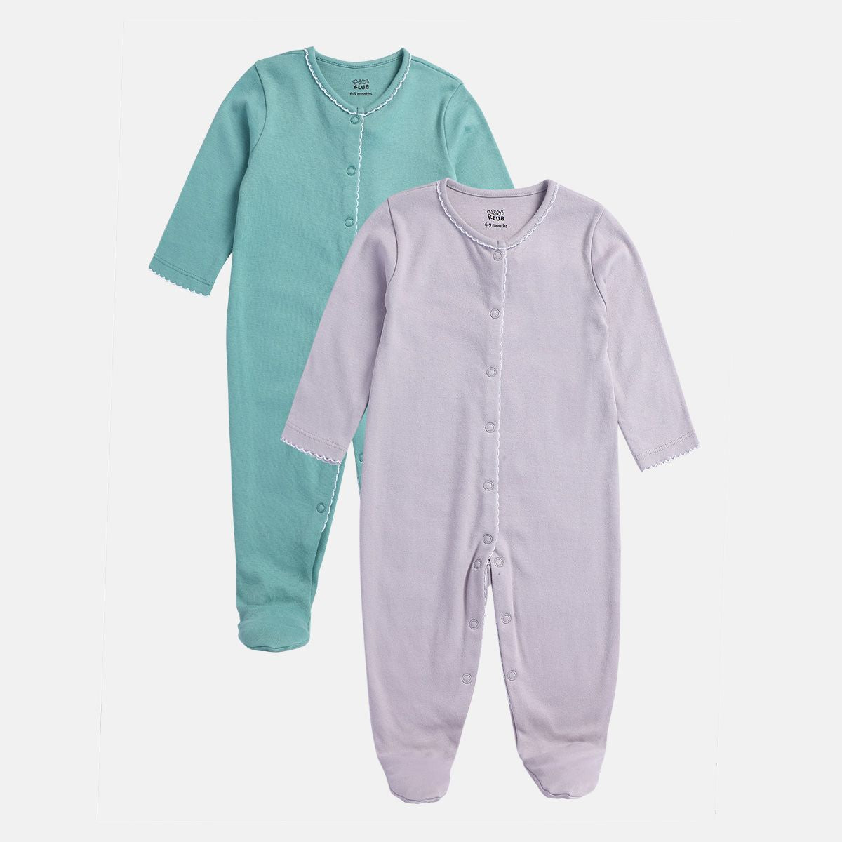Girls Multicolor Pack Of 2 Sleep Suit