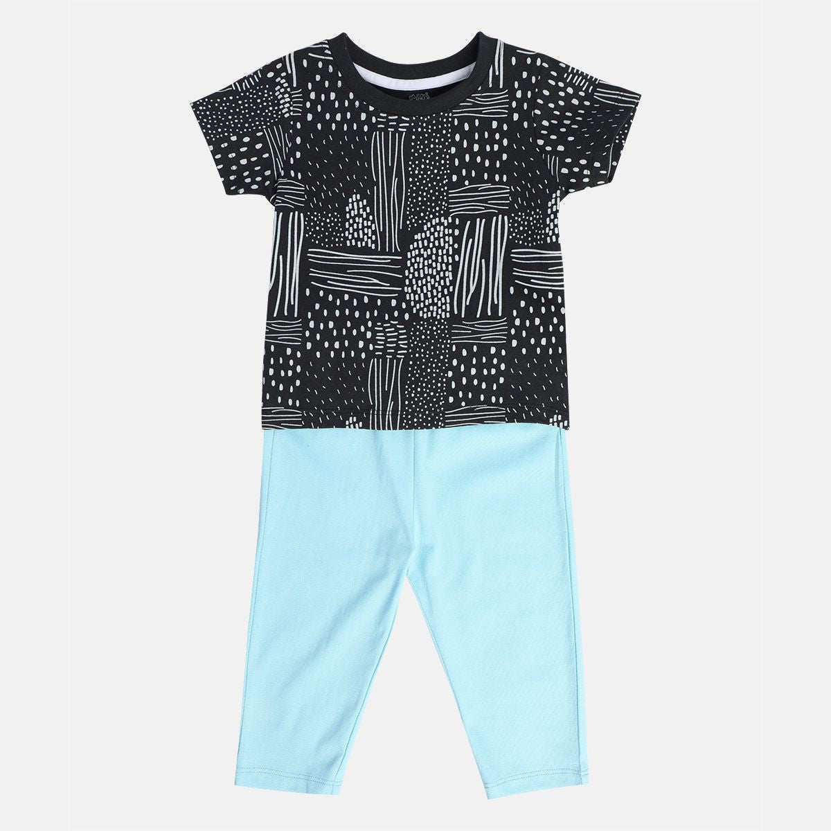 Boys Blue And Grey Pack Of 2 Top And Bottom