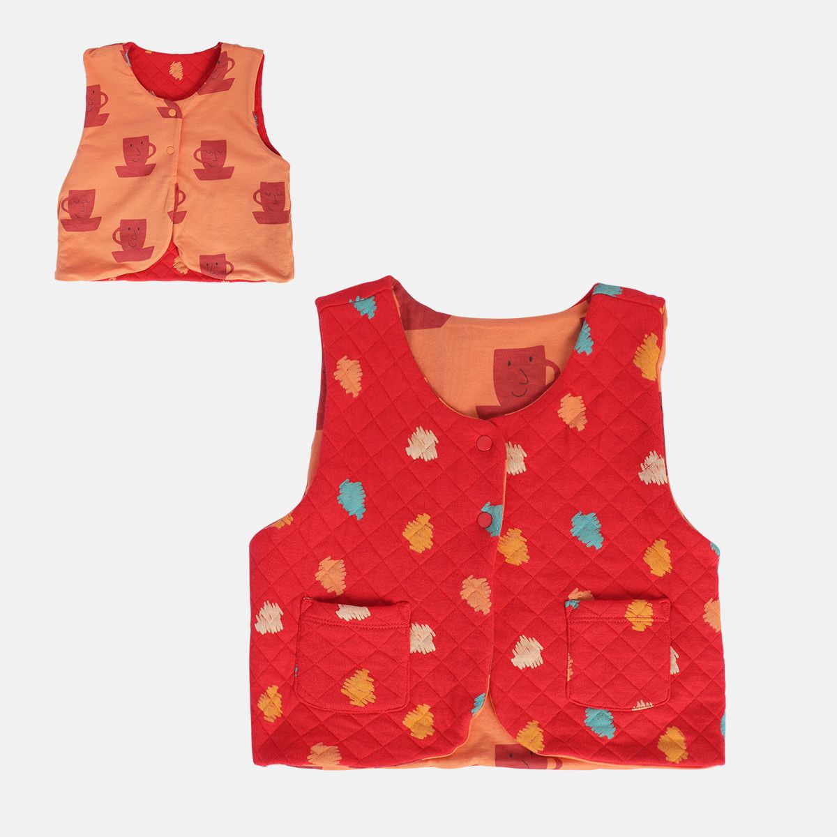 Girls Orange Gillet