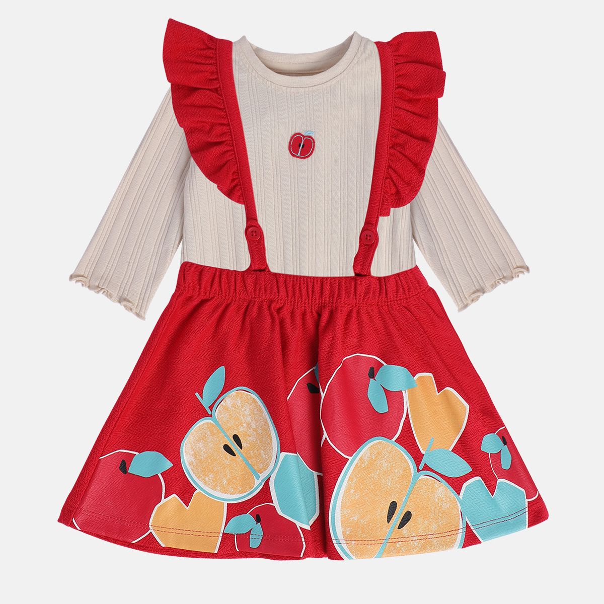 Girls Multicolor Pack Of 2 Pinny Set