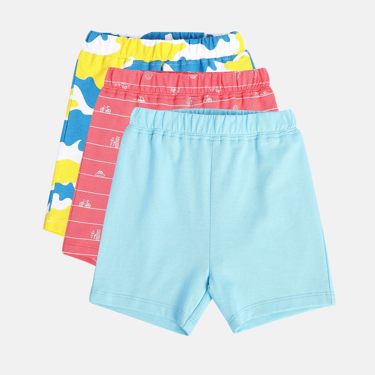Boys Multicolor Pack Of 3 Shorts