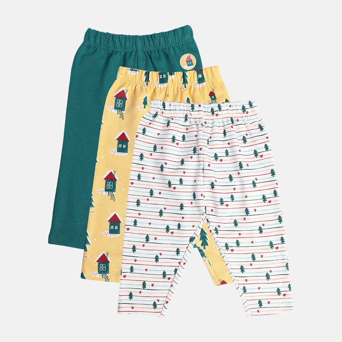 Girls Multicolor Pack Of 3 Legging