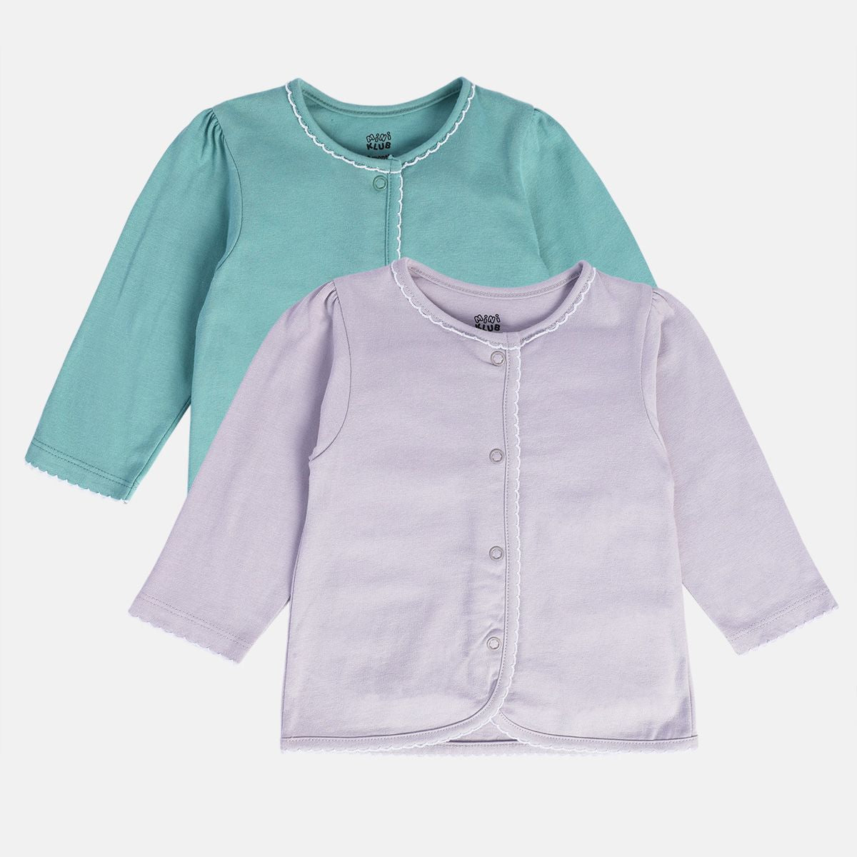 Girls Multicolor Pack Of 2 Front Open Vest