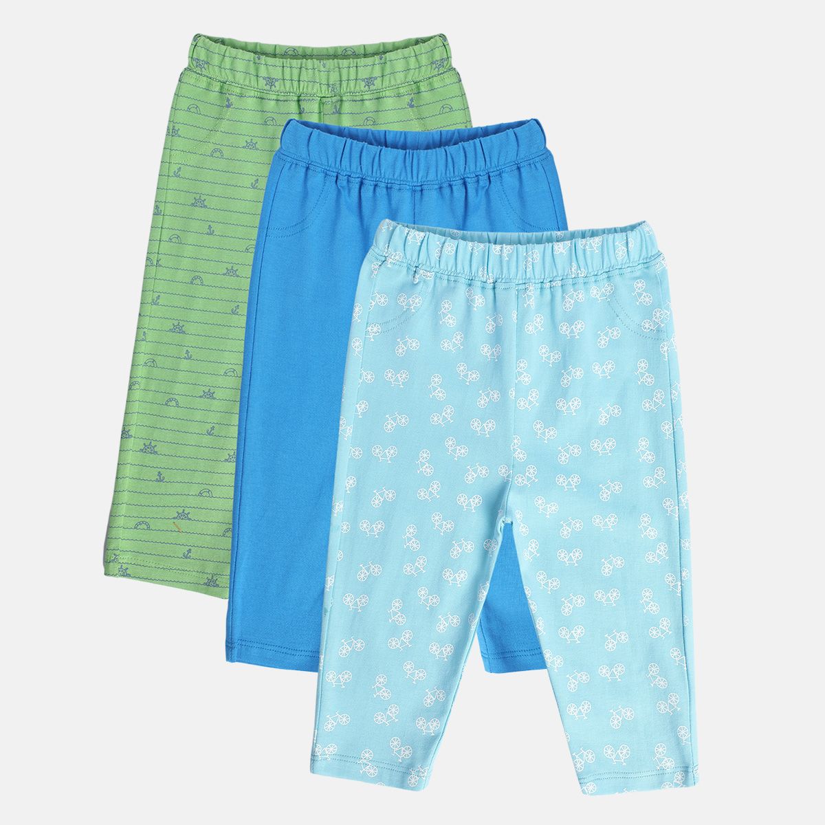 Boys Multicolor Pack Of 3 Knit Bottom