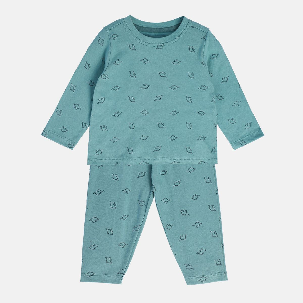 Boys Green Pack Of 2 T-Shirt And Bottom