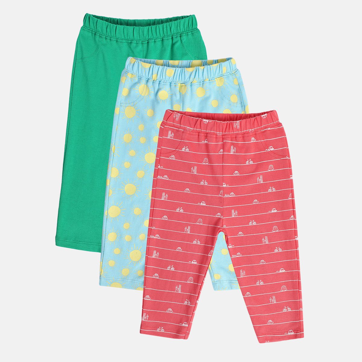 Boys Multicolor Pack Of 3 Knit Bottom