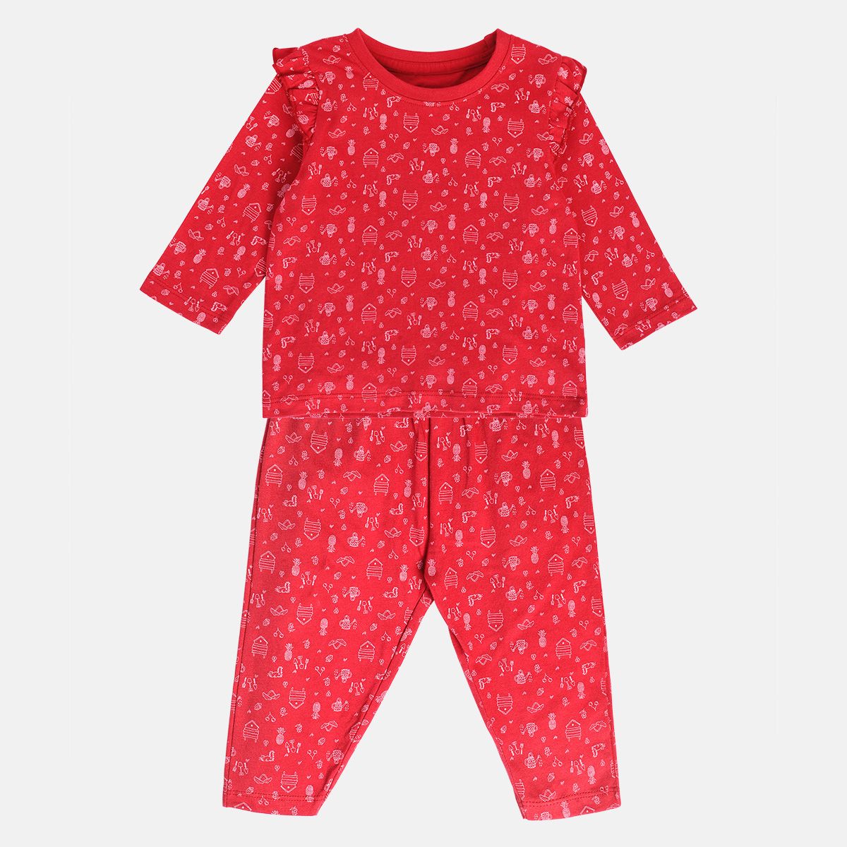 Girls Red Pack Of 2 Top And Bottom