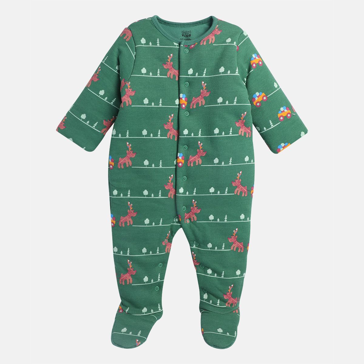 Boys Green Pack Of 1 Sleep Suit