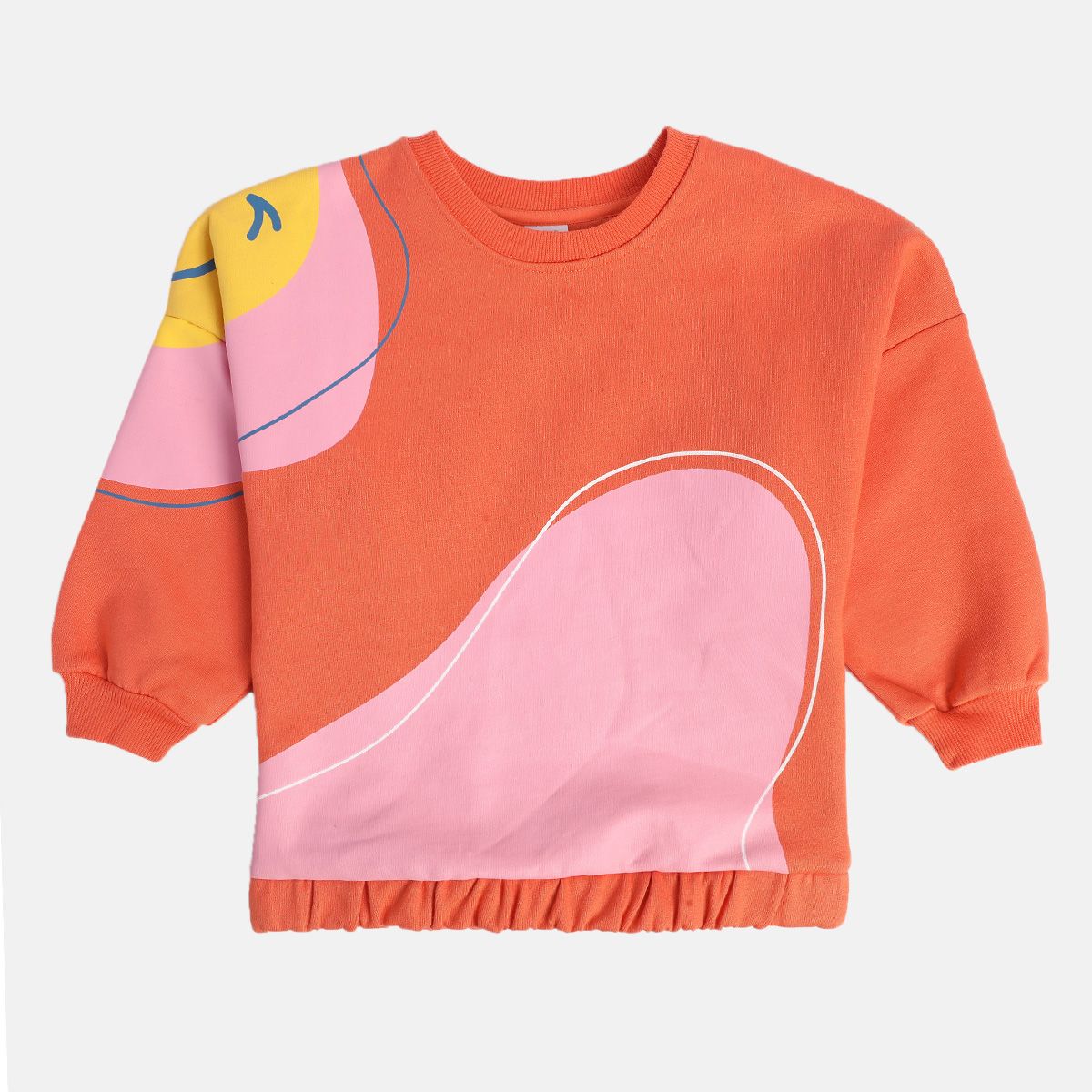 Girls Orange Sweat Shirt