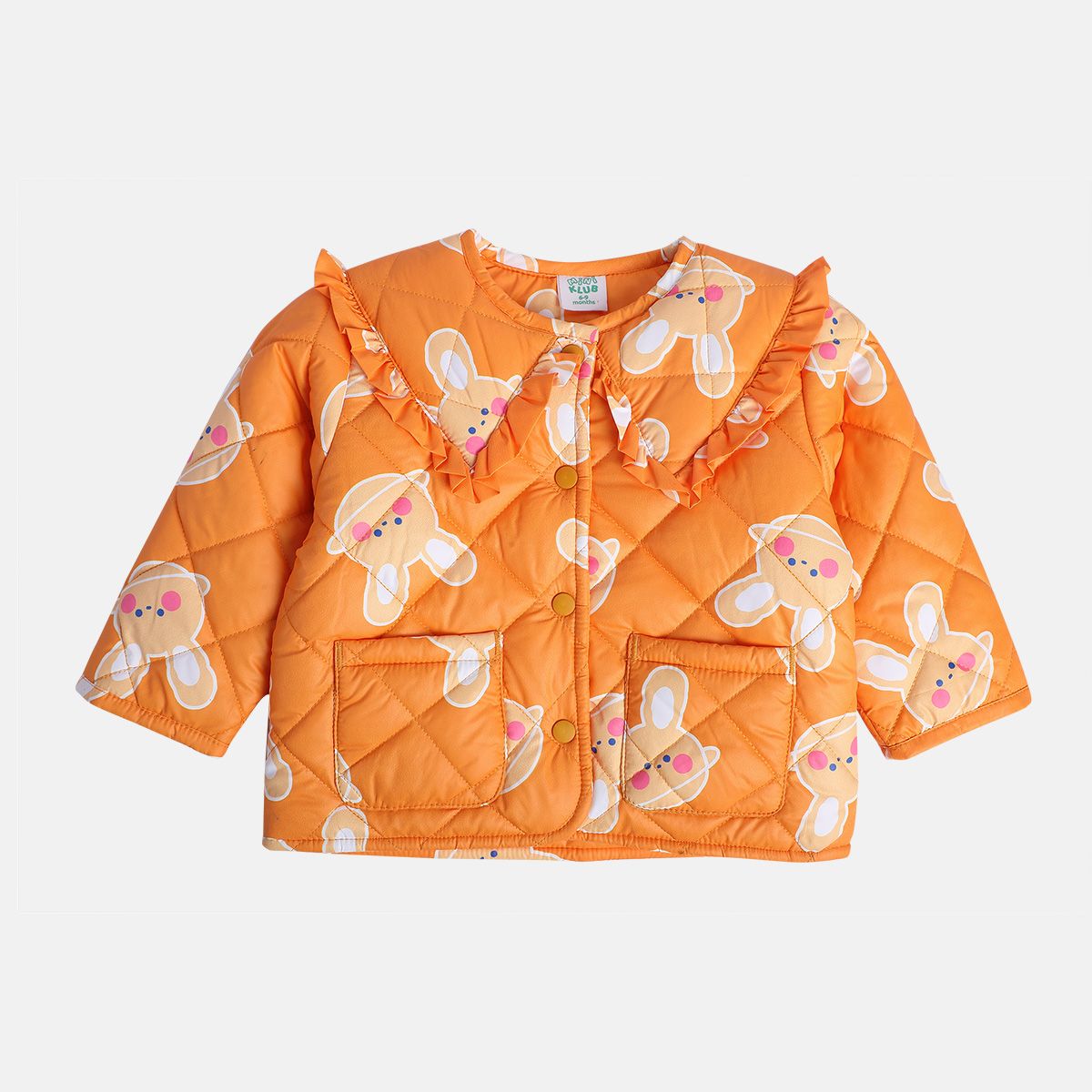 Girls Orange Pack Of 1 Jacket
