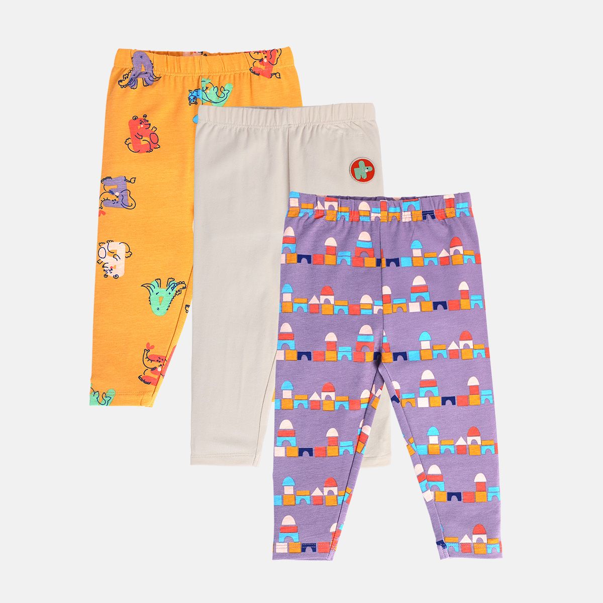 Girls Multicolor Pack Of 3 Legging